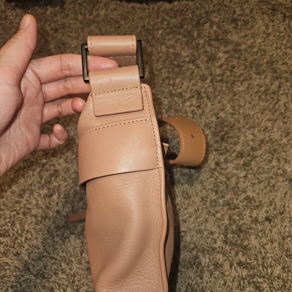 All Saints Colette Leather Crossbody Bag Elasto/Mauve Pink - Picture 7 of 11